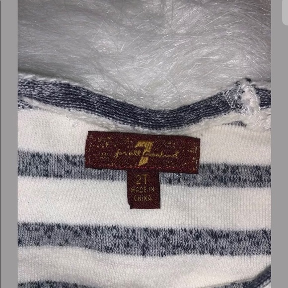 HOST PICK‼️7 For All Mankind Crew Neck Stripe Top - Picture 3 of 5